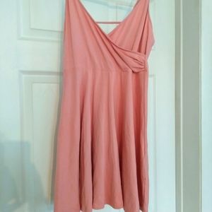 Strappy pink skater dress